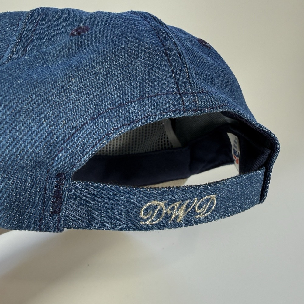 Vintage Cap America Denim Dad Hat Decatur Wire Die LLC Made in USA 90s Promo Cap - Picture 4 of 11